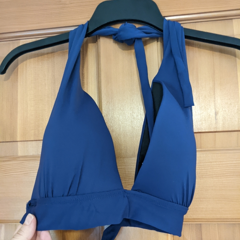 Blue halter bikini top size 14